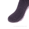 Calcetín negro adulto con suela de goma anti-Slip
